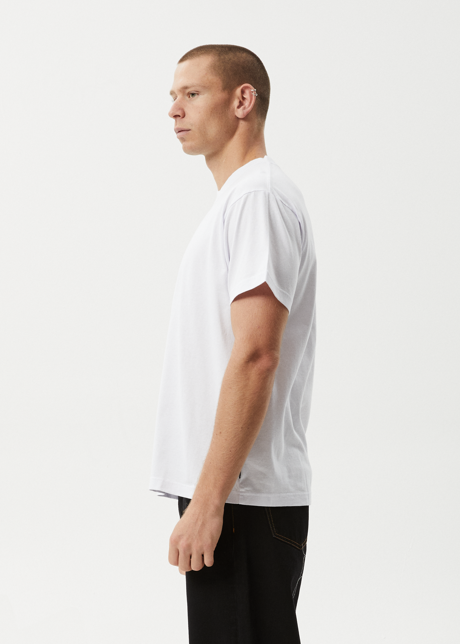 AFENDS Mens Genesis - Heavyweight Boxy Tee - White