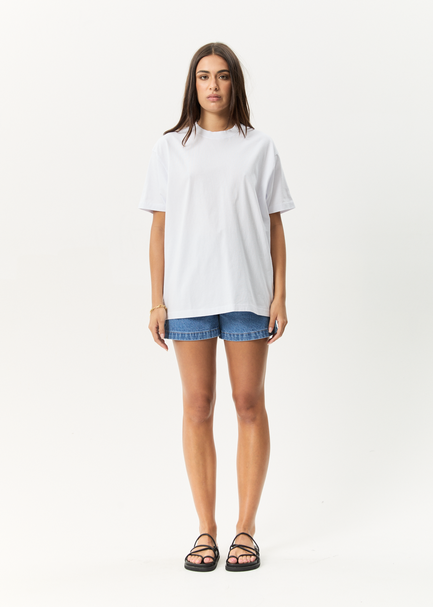 AFENDS Mens Genesis - Heavyweight Boxy Tee - White