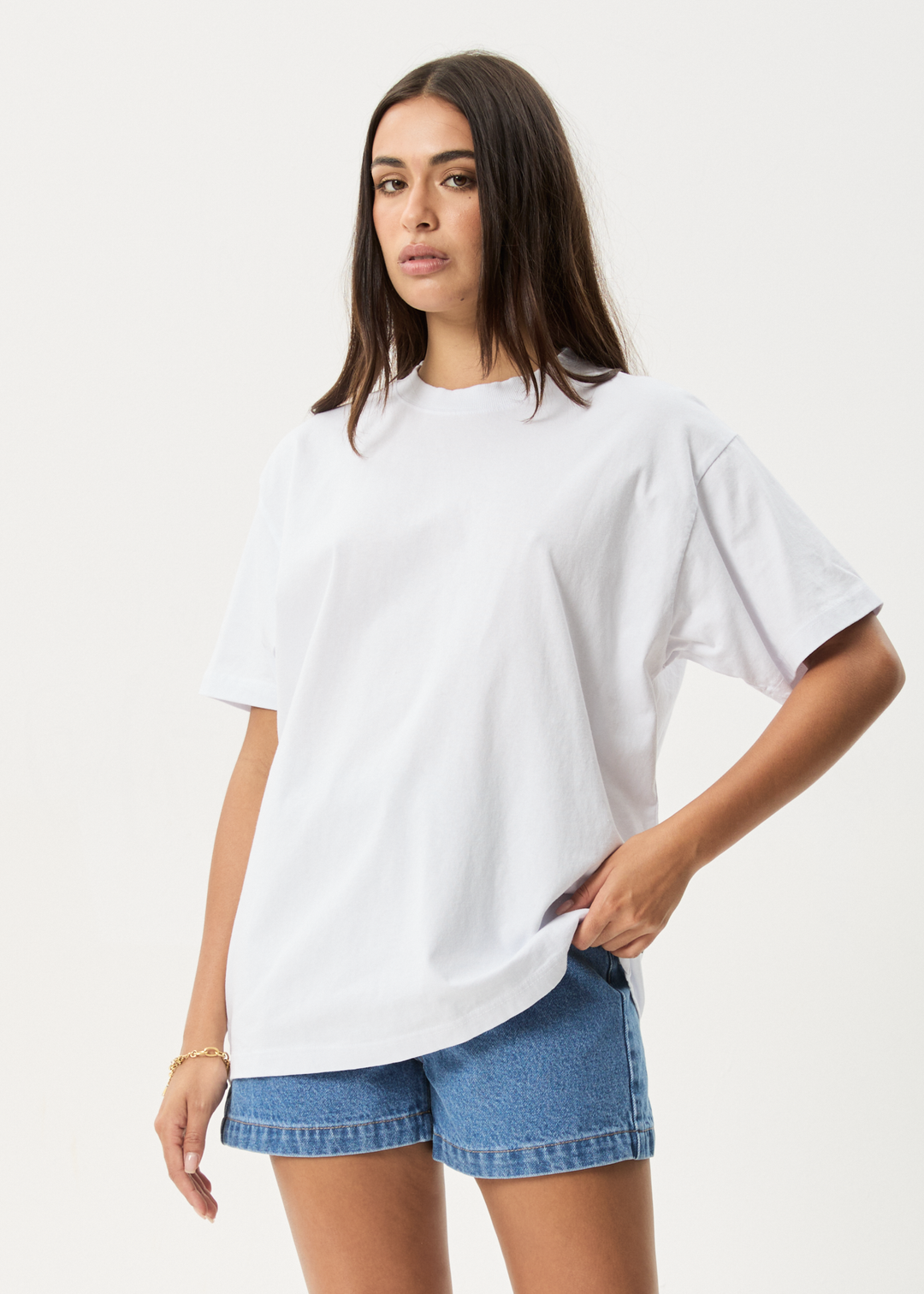 AFENDS Mens Genesis - Heavy Boxy Tee - White