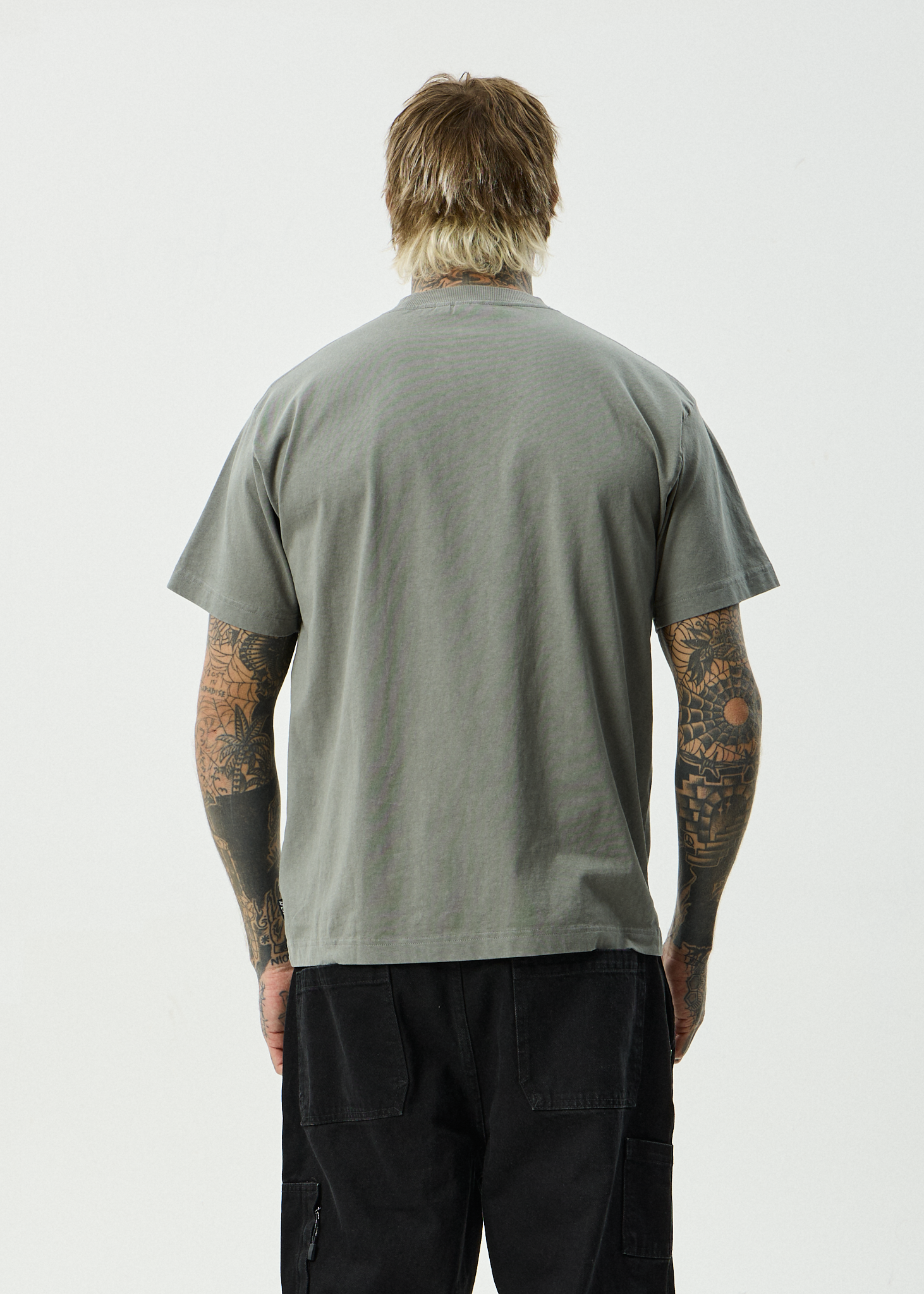 AFENDS Mens Genesis - Heavyweight Recycled Boxy Tee - Washed Sycamore