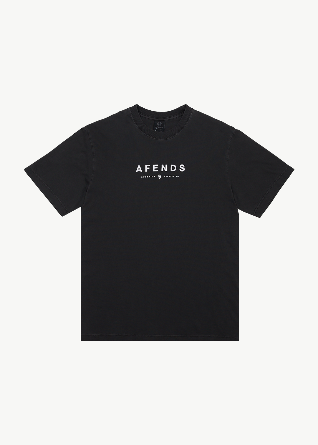 AFENDS Mens Thrown Out - Retro Fit Tee - Black / White 