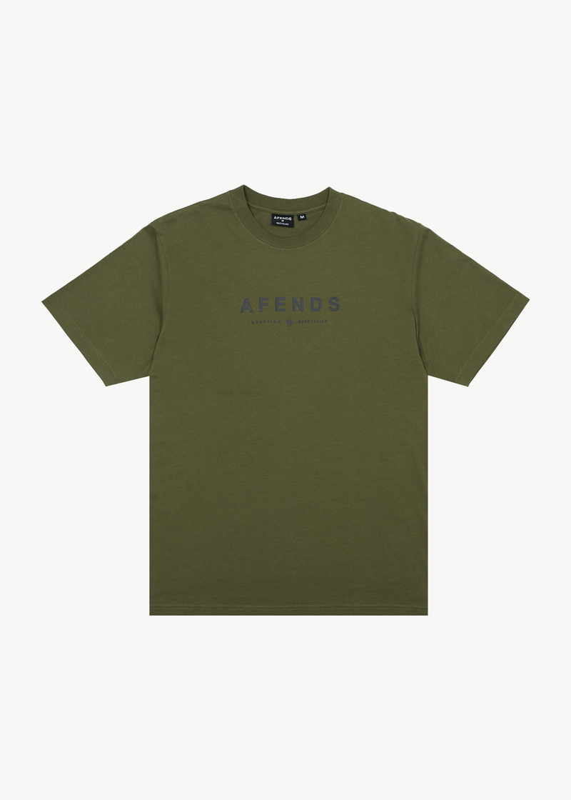 Afends Mens Thrown Out - Retro Fit Tee - Military