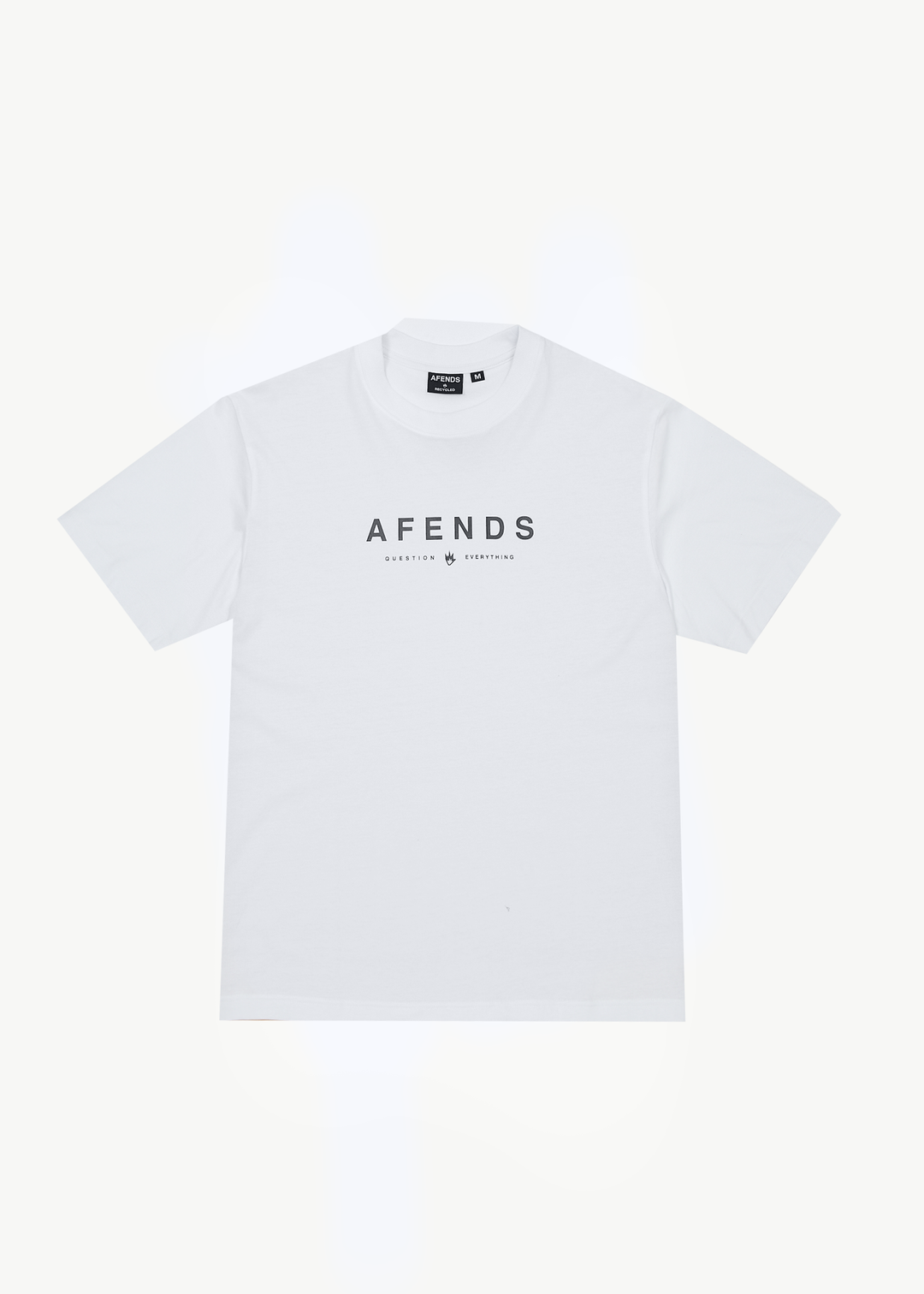 AFENDS Mens Thrown Out - Retro Fit Tee - White / Black 