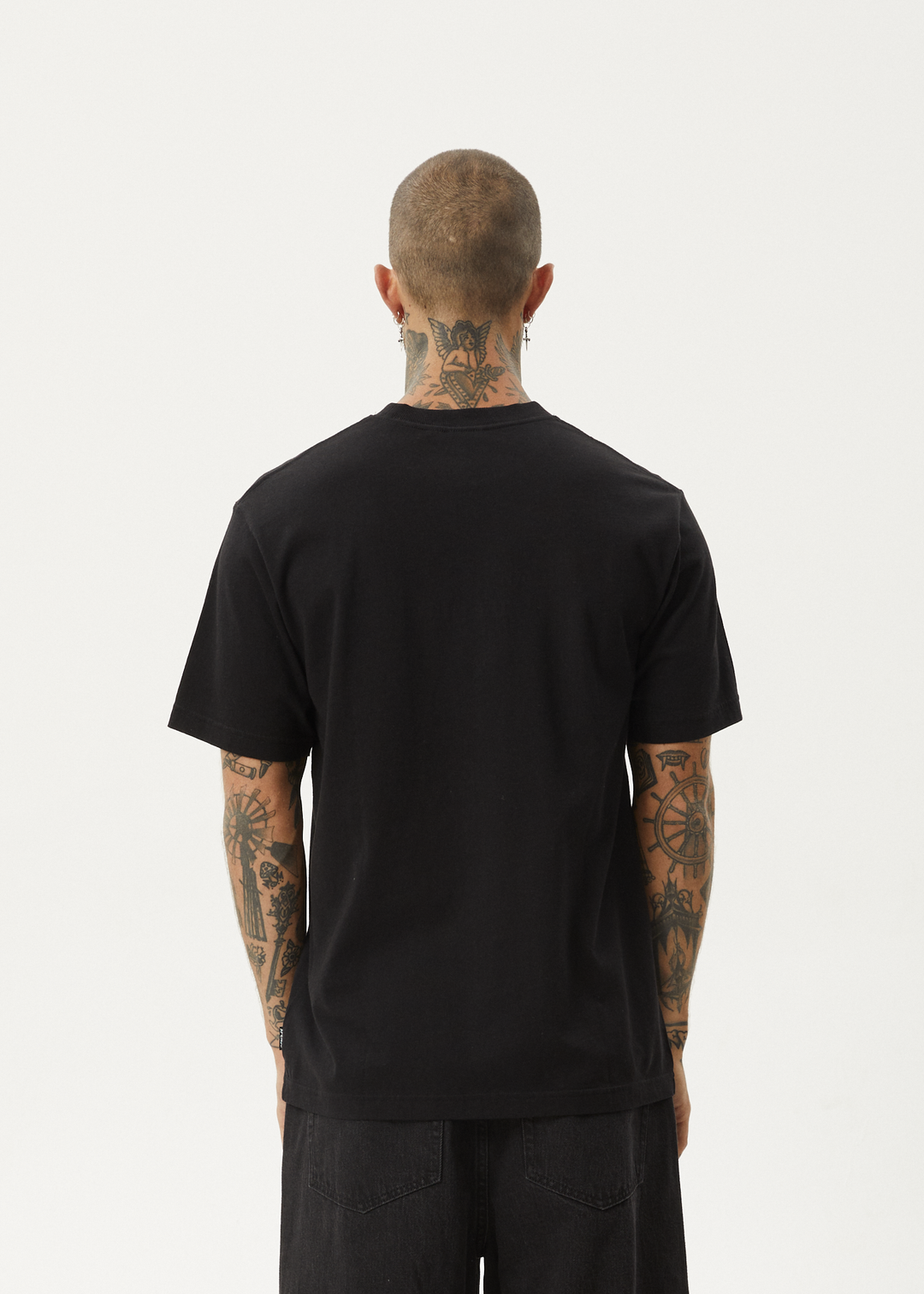 AFENDS Mens Vinyl - Retro Fit Tee - Black 