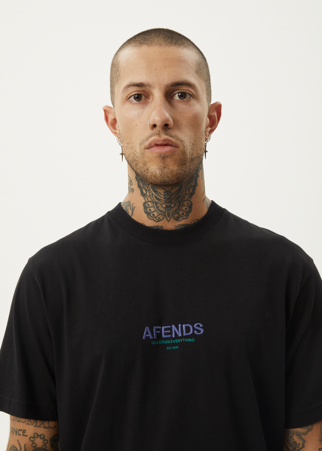 AFENDS Mens Vinyl - Retro Fit Tee - Black 