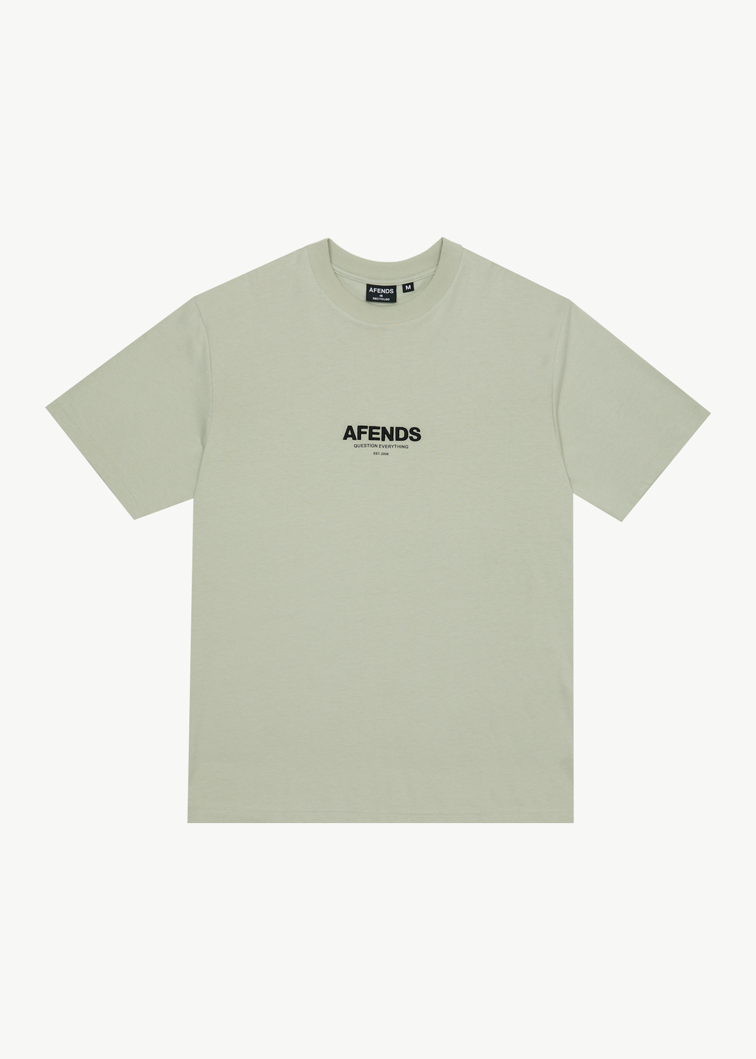 AFENDS Mens Vinyl - Retro Fit Tee - Eucalyptus 