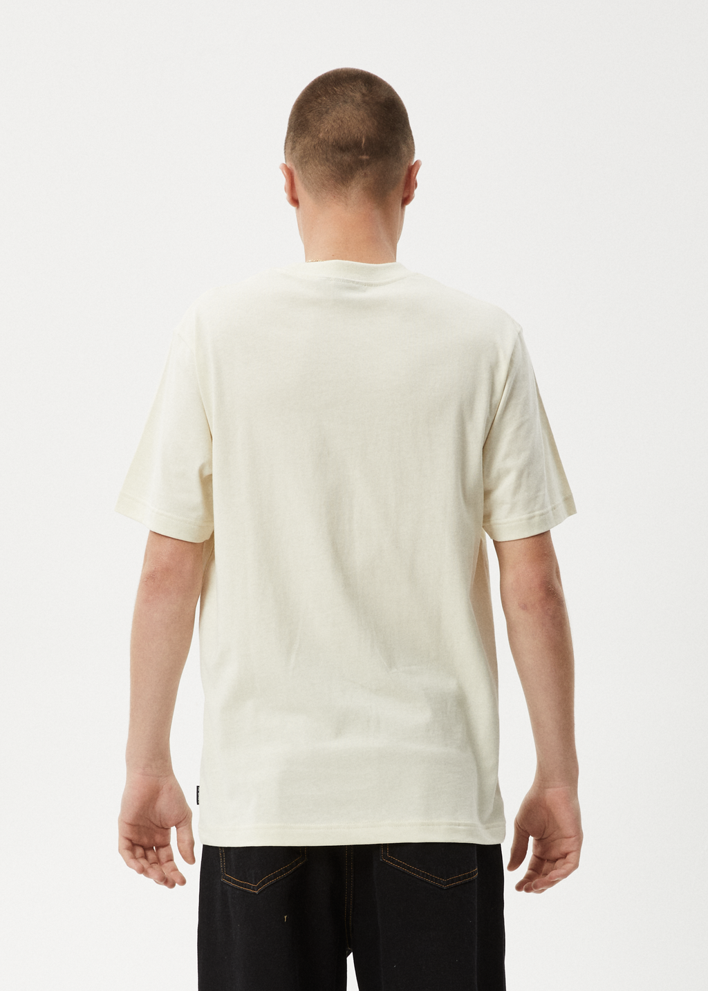 AFENDS Mens Vinyl - Retro Tee - Limestone