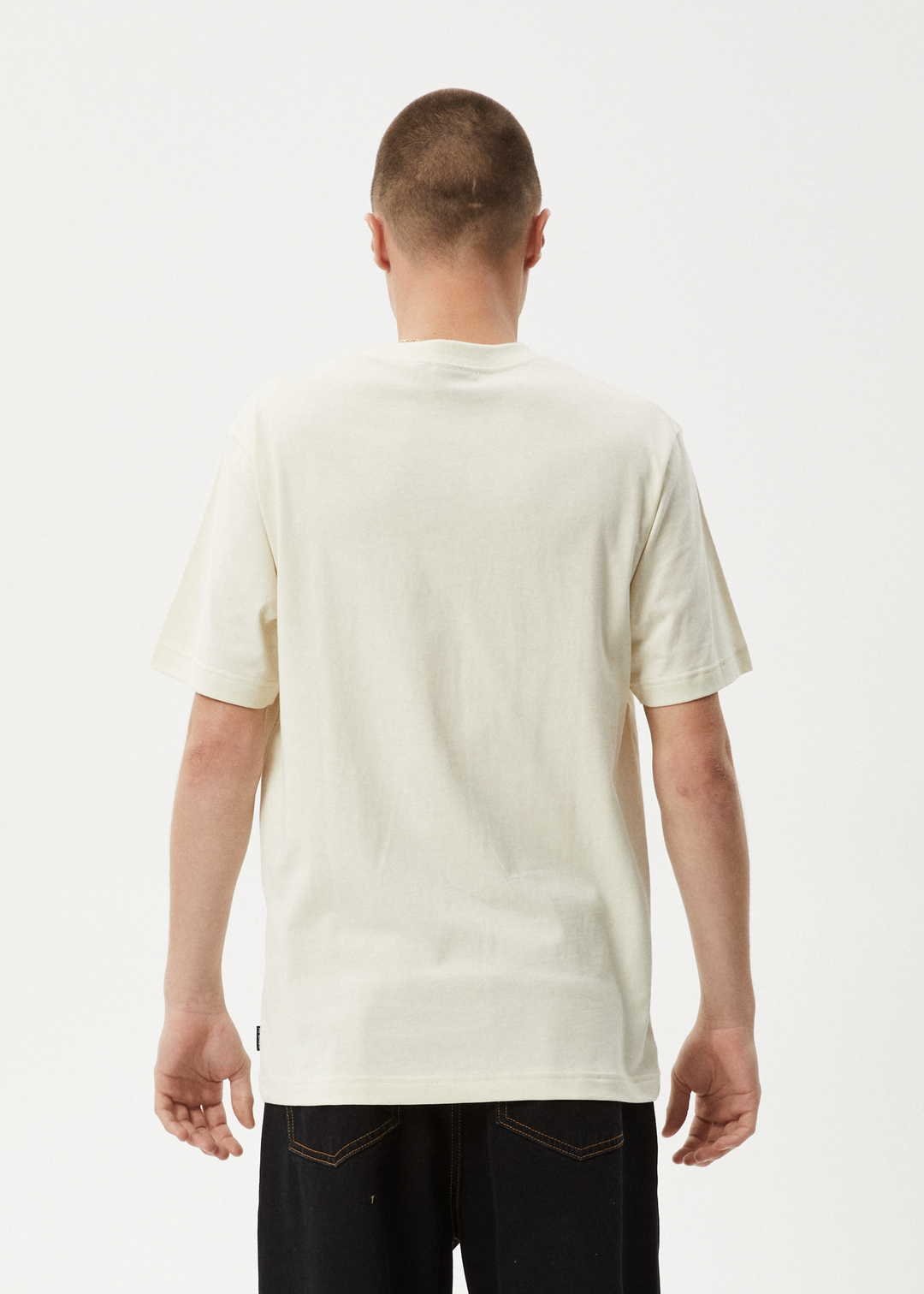 AFENDS Mens Vinyl - Retro Fit Tee - Limestone