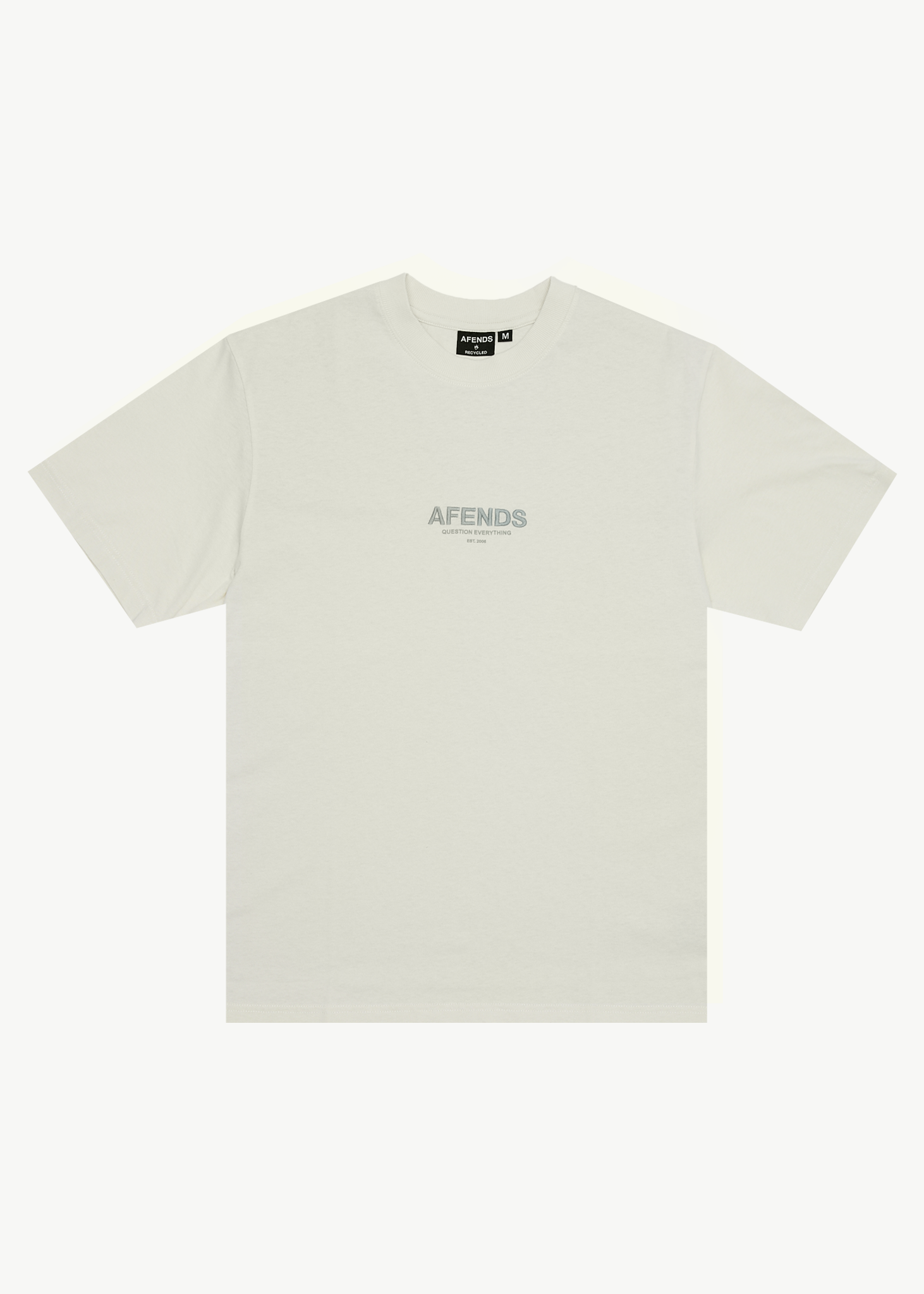 AFENDS Mens Vinyl - Retro Tee - Limestone