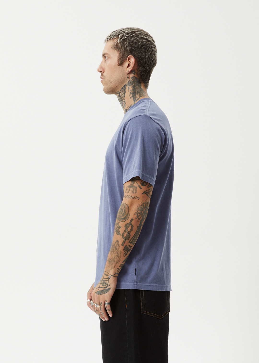 AFENDS Mens Vinyl - Retro Fit Tee - Marlin 