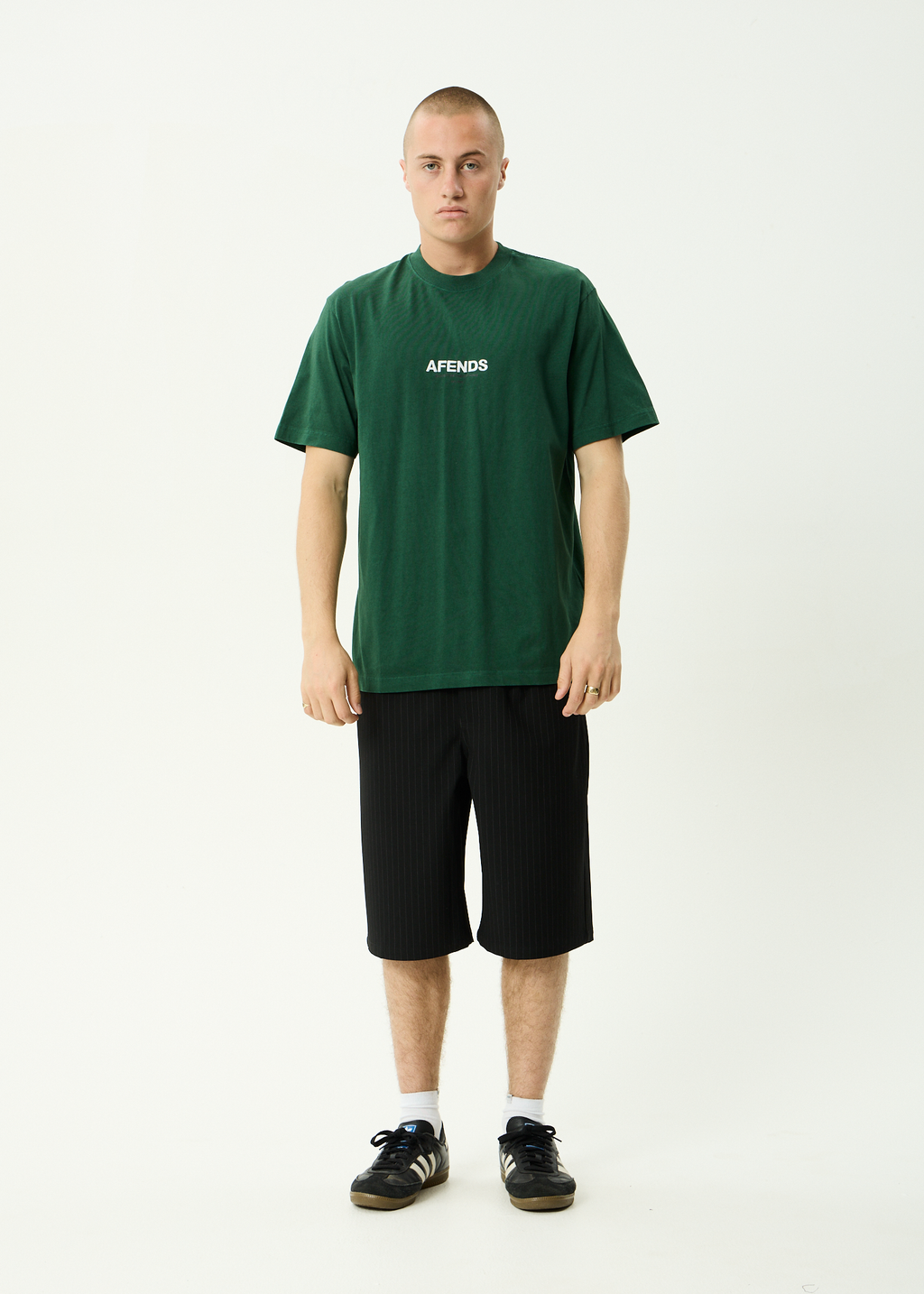 AFENDS Mens Vinyl - Retro Tee - Washed Pine