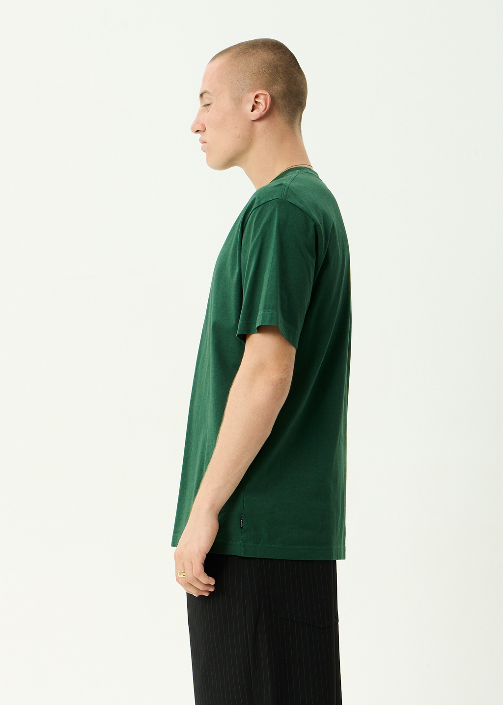 AFENDS Mens Vinyl - Retro Tee - Washed Pine