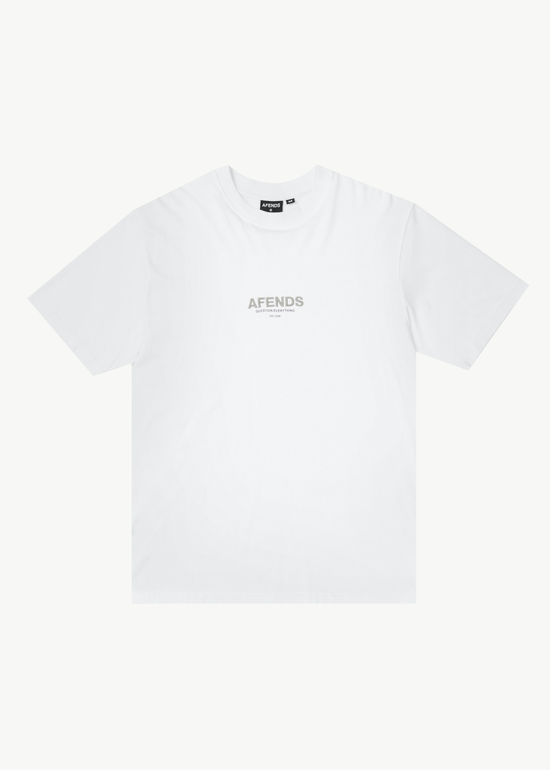 AFENDS Mens Vinyl - Retro Fit Tee - White 