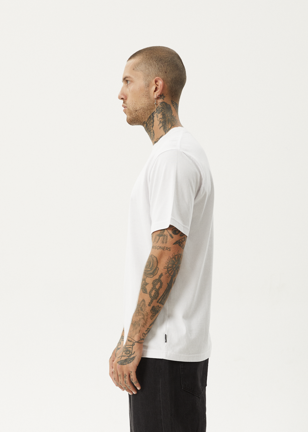 AFENDS Mens Vinyl - Retro Fit Tee - White 