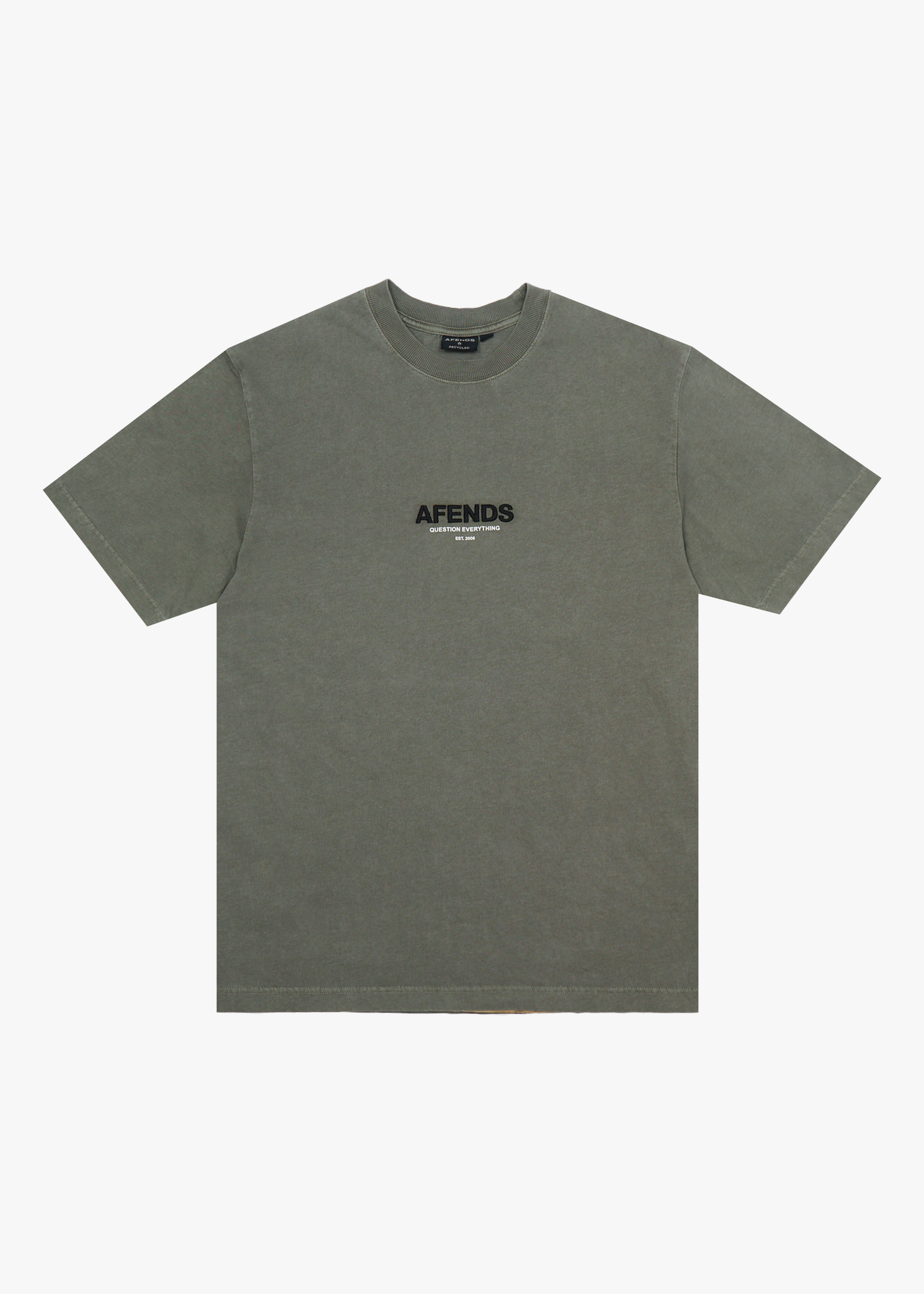 AFENDS Mens Vinyl - Retro Tee - Washed Sycamore
