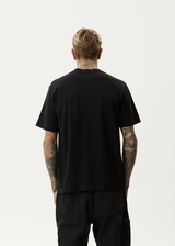 Afends Mens Flame - Recycled Retro T-Shirt - Black - Afends mens flame   recycled retro t shirt   black