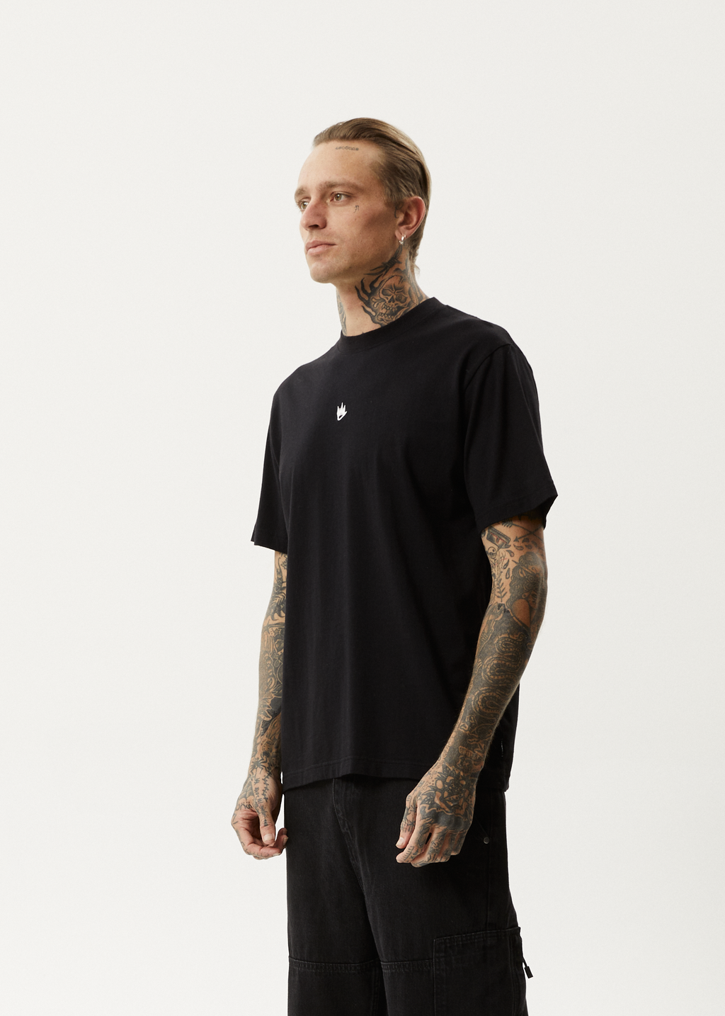 AFENDS Mens Flame - Retro Tee - Black