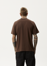 Afends Mens Flame - Recycled Retro T-Shirt - Coffee - Afends mens flame   recycled retro t shirt   coffee