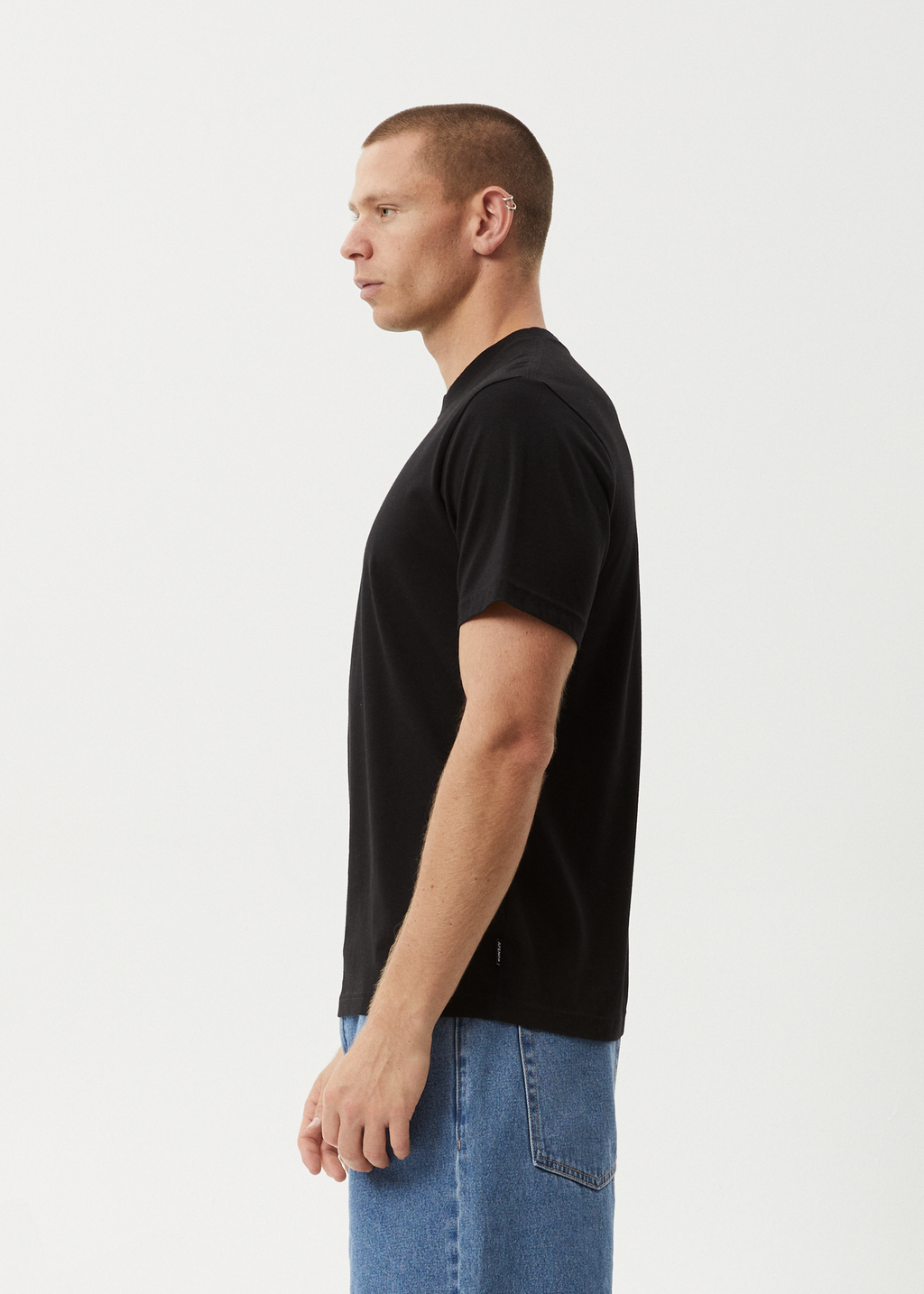 AFENDS Mens Flame - Retro Tee - Dark Olive / Black