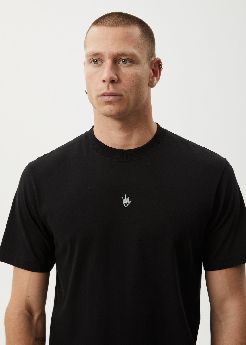 AFENDS Mens Flame - Retro Tee - Dark Olive / Black