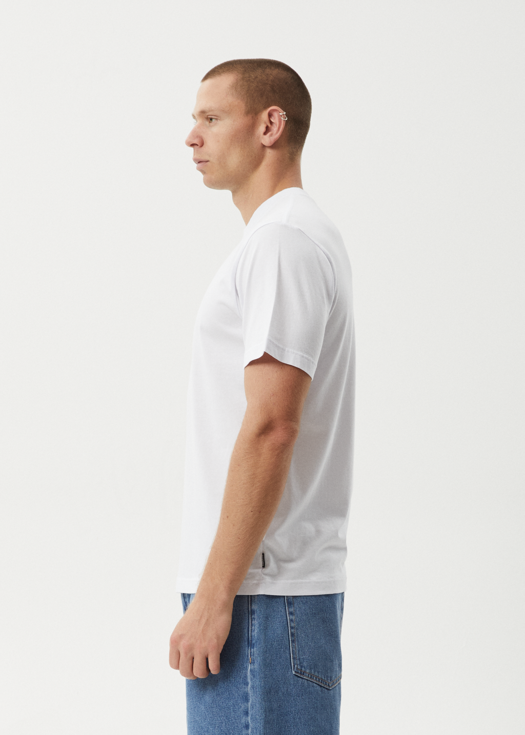 AFENDS Mens Flame - Retro Tee - White / Blue