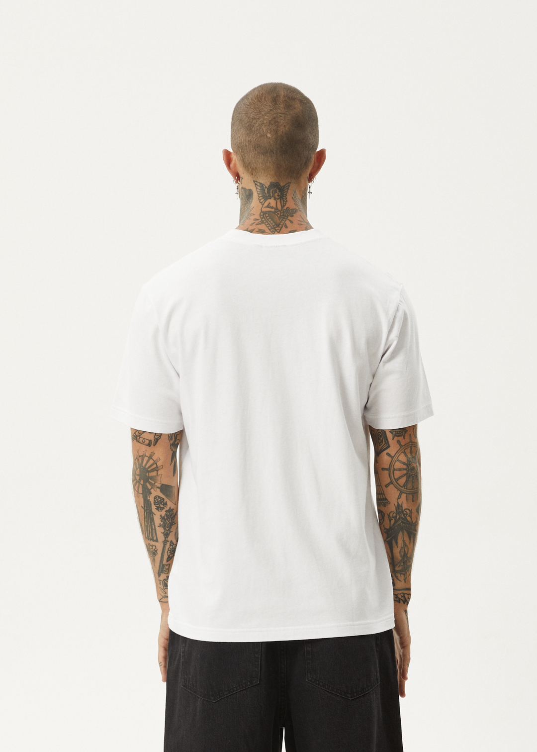 AFENDS Mens Flame - Retro Fit Tee - White 