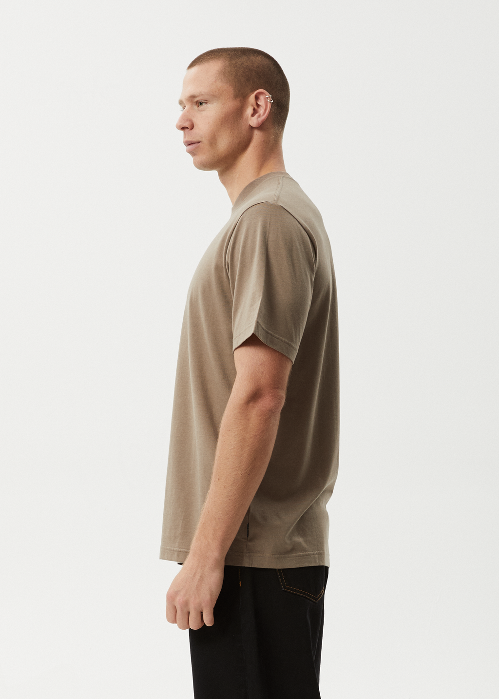 AFENDS Mens Flame - Retro Tee - Fossil