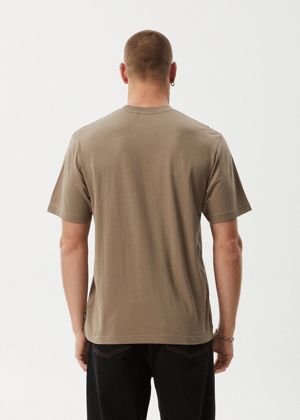 AFENDS Mens Flame - Retro Tee - Fossil