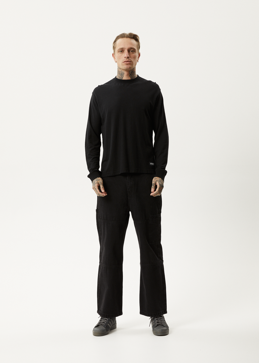 AFENDS Mens Essential - Long Sleeve Tee - Black