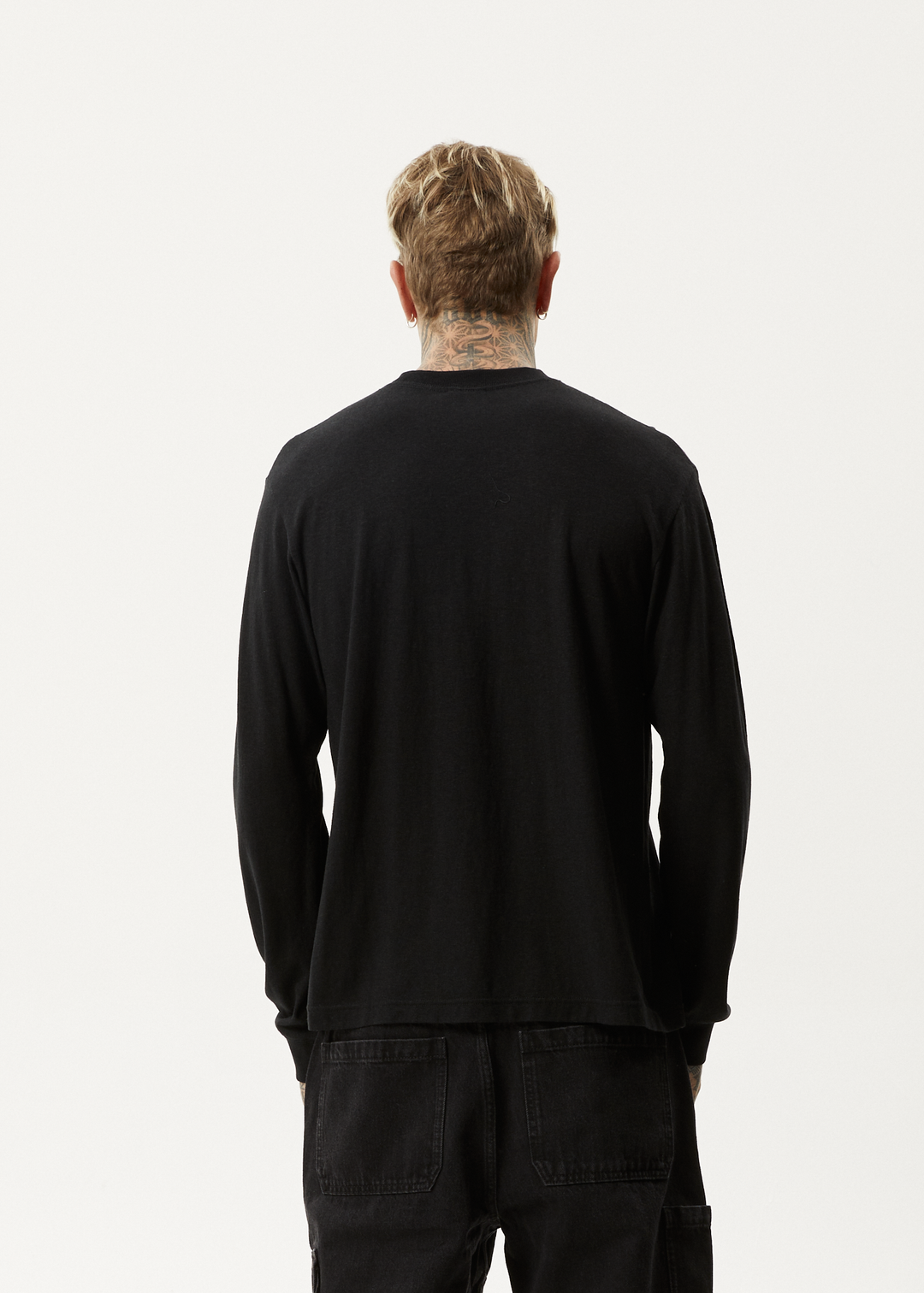 AFENDS Mens Essential - Long Sleeve Tee - Black 