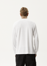 Afends Mens Essential - Hemp Long Sleeve T-Shirt - White - Afends mens essential   hemp long sleeve t shirt   white 