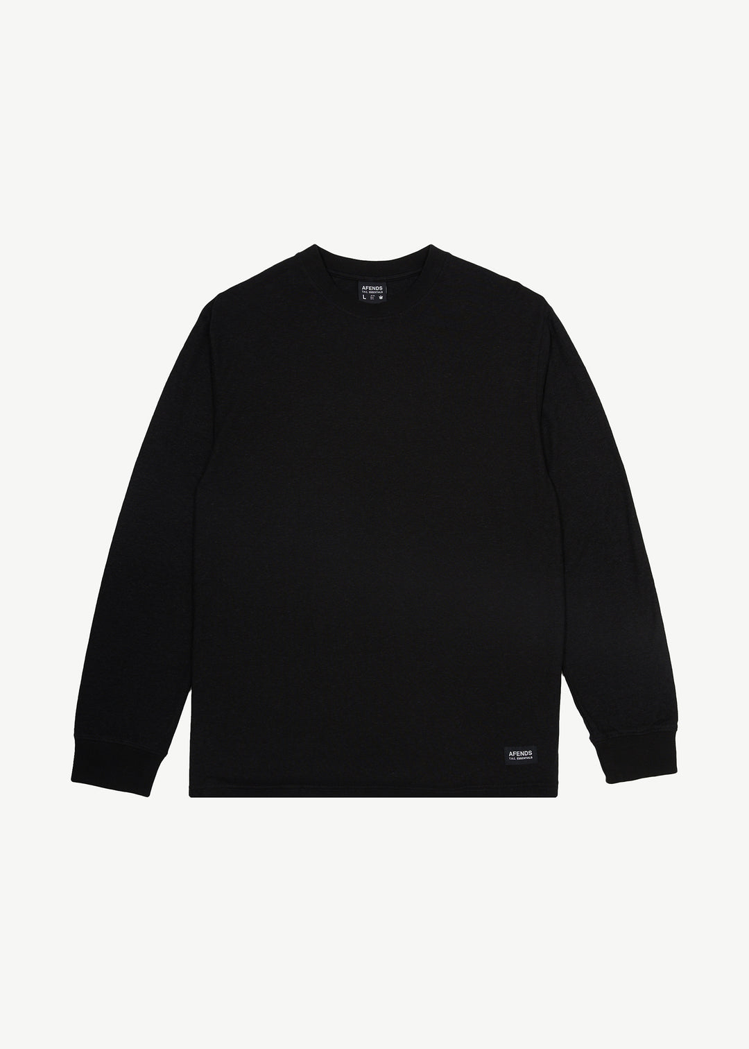 AFENDS Mens Essential - Long Sleeve Tee - Black 