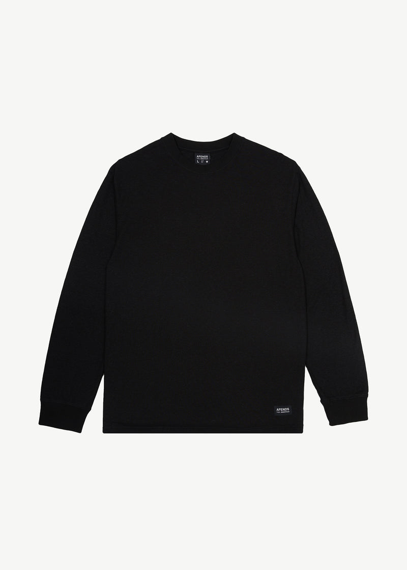 AFENDS Mens Essential - Long Sleeve Tee - Black