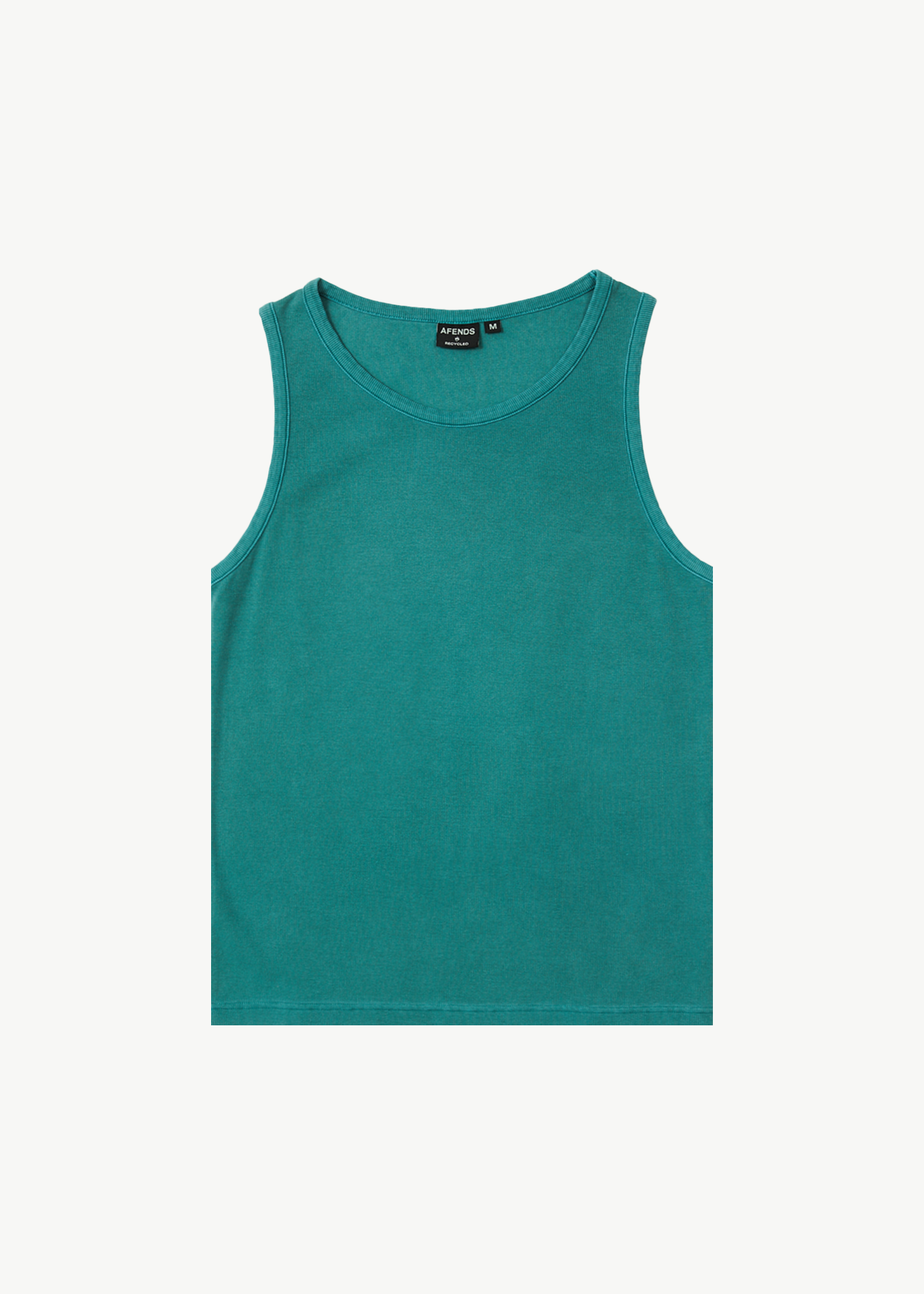 AFENDS Mens Paramount - Rib Singlet - Washed Pine