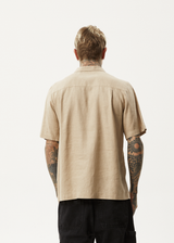 Afends Mens Daily - Hemp Cuban Short Sleeve Shirt - Taupe - Afends mens daily   hemp cuban short sleeve shirt   taupe