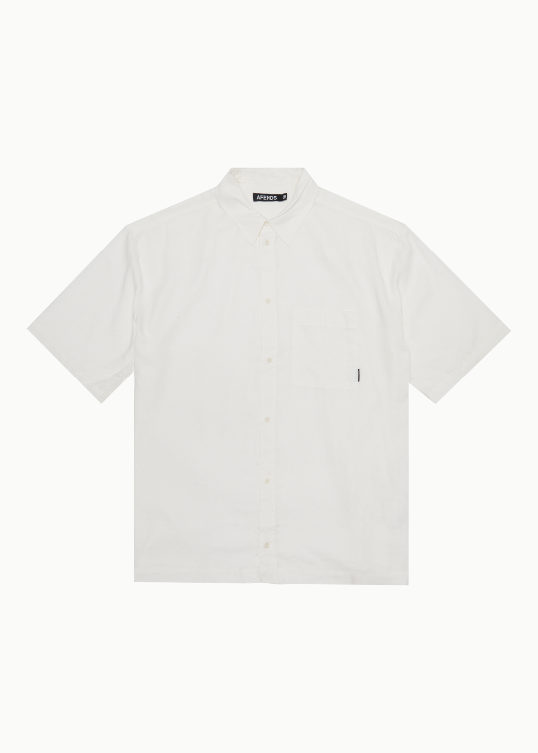 AFENDS Mens Everyday - Short Sleeve Shirt - White 