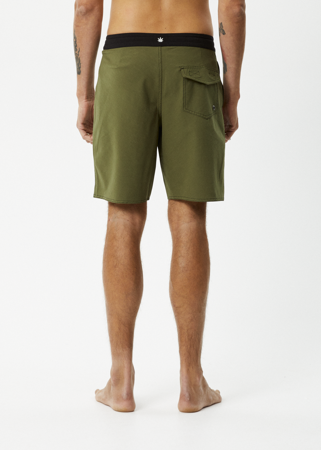 AFENDS Mens Surf Related - Fixed Waist Boardshorts 20" - Military 