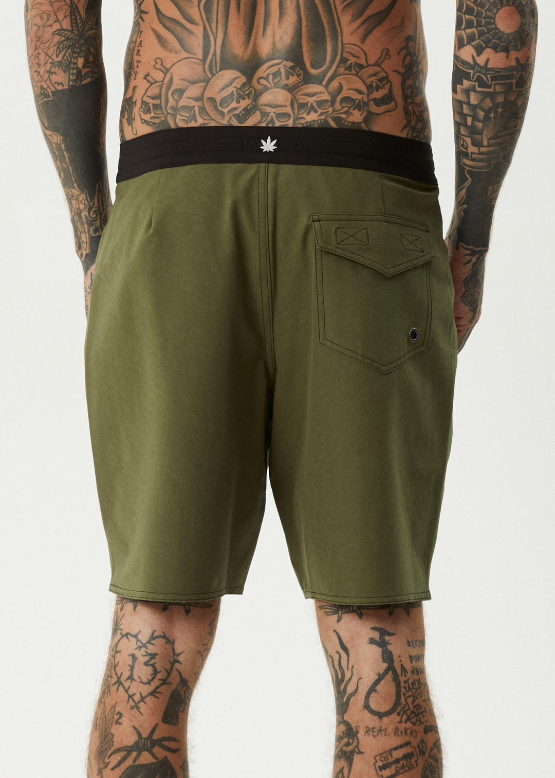 AFENDS Mens Surf Related - Fixed Waist Boardshorts 20" - Military