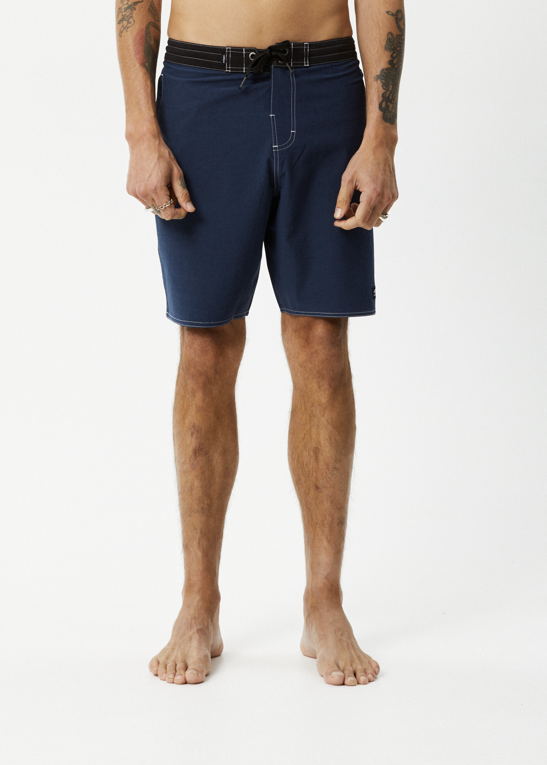 AFENDS Mens Surf Related - Fixed Waist Boardshorts 20" - Navy 