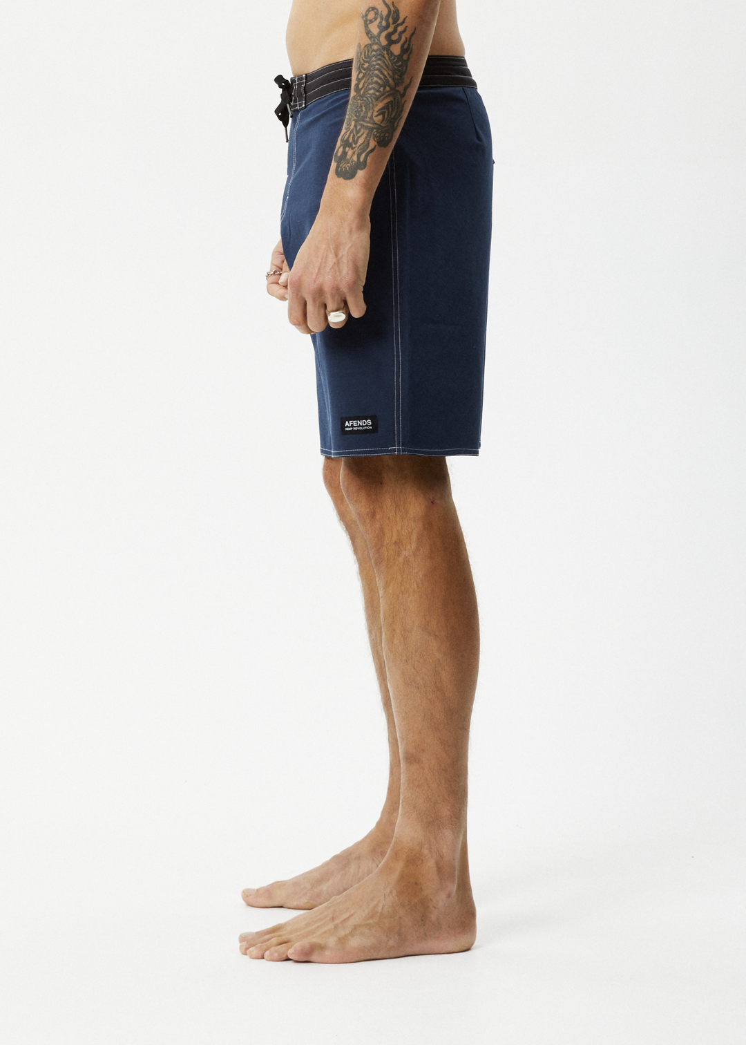 AFENDS Mens Surf Related - Fixed Waist Boardshorts 20" - Navy 