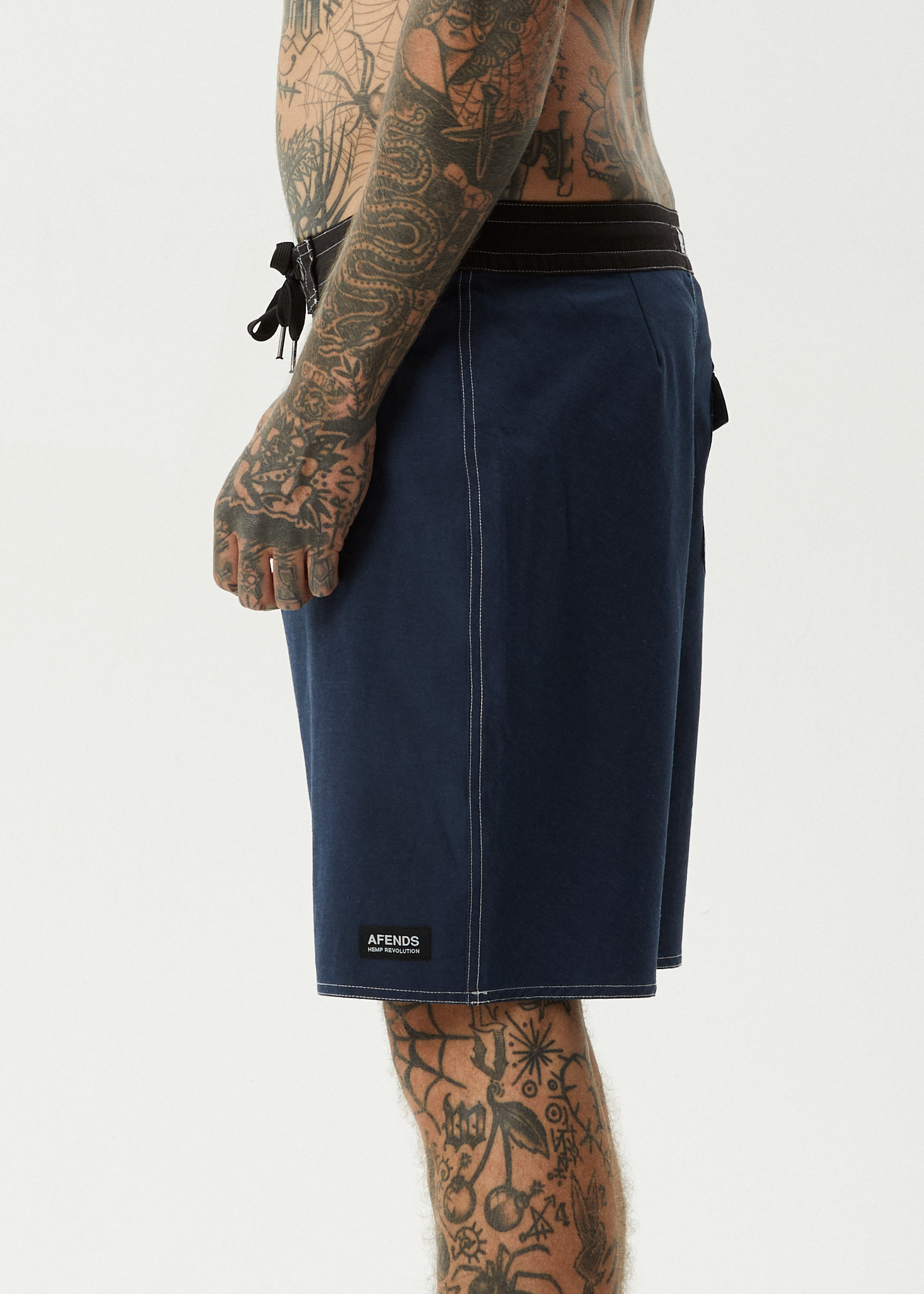 AFENDS Mens Surf Related - Fixed Waist Boardshort 20" - Navy