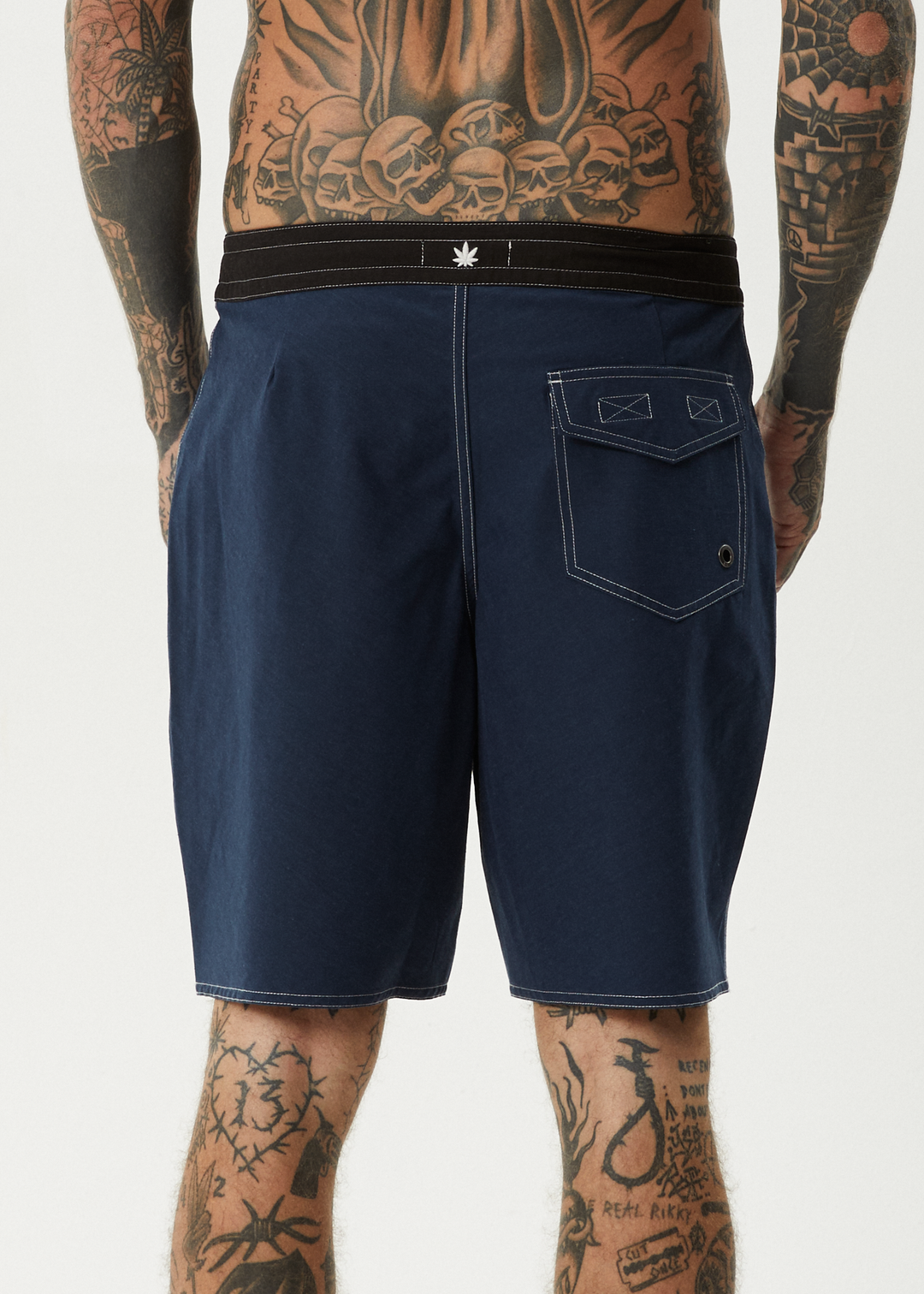 AFENDS Mens Surf Related - Fixed Waist Boardshorts 20" - Navy