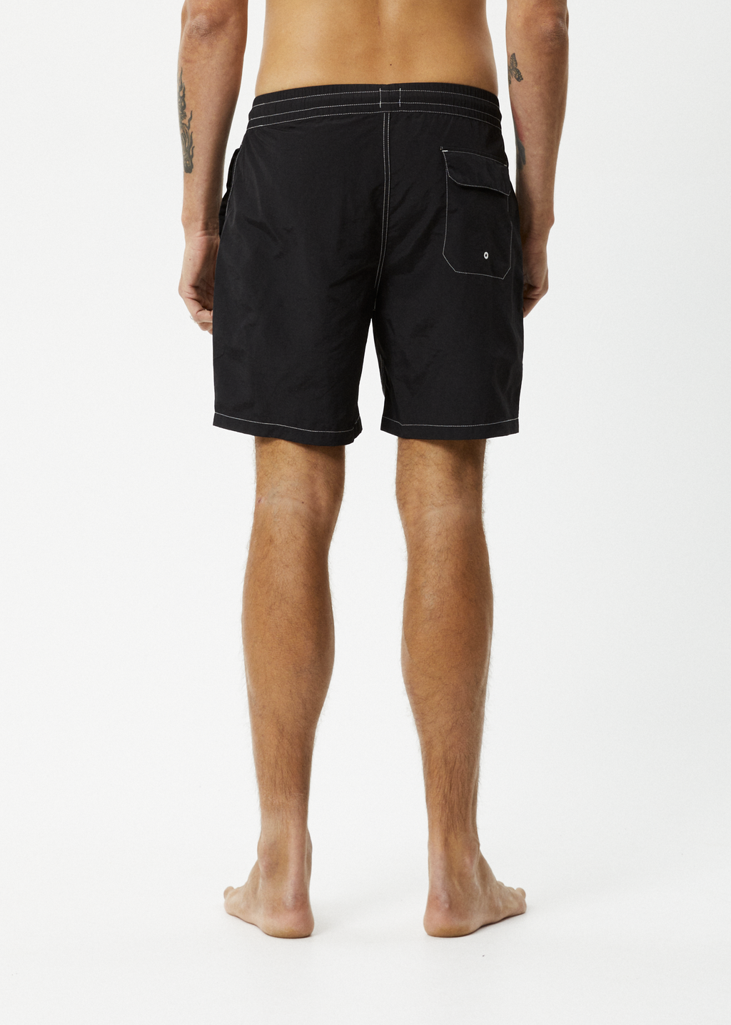 AFENDS Mens Baywatch - Swim Short 18" - Black