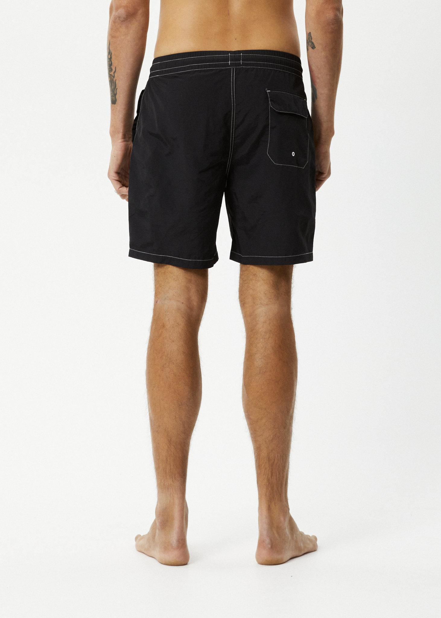 AFENDS Mens Baywatch - Swim Short 18" - Black
