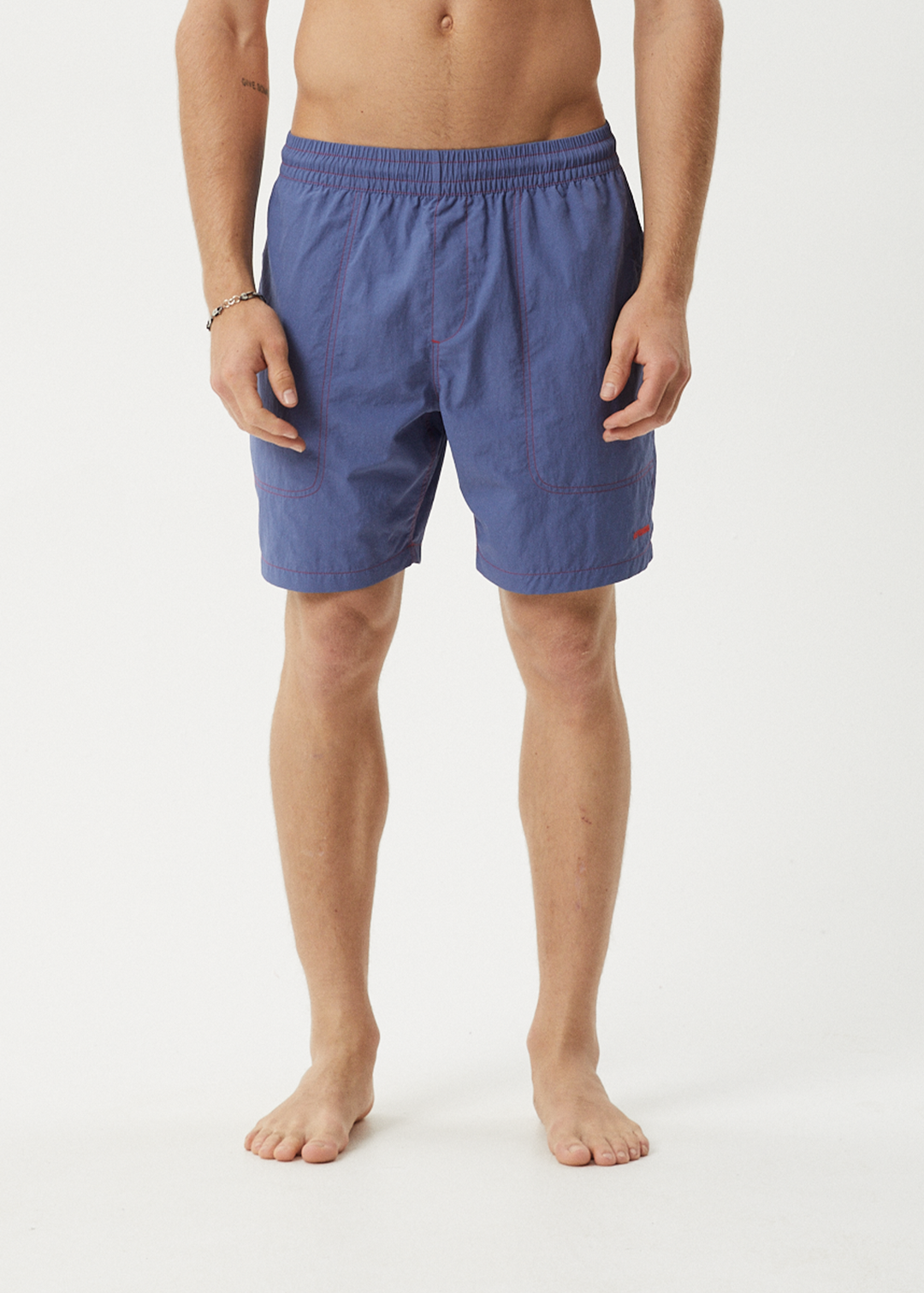 AFENDS Mens Baywatch - Swim Short 18" - Marlin 