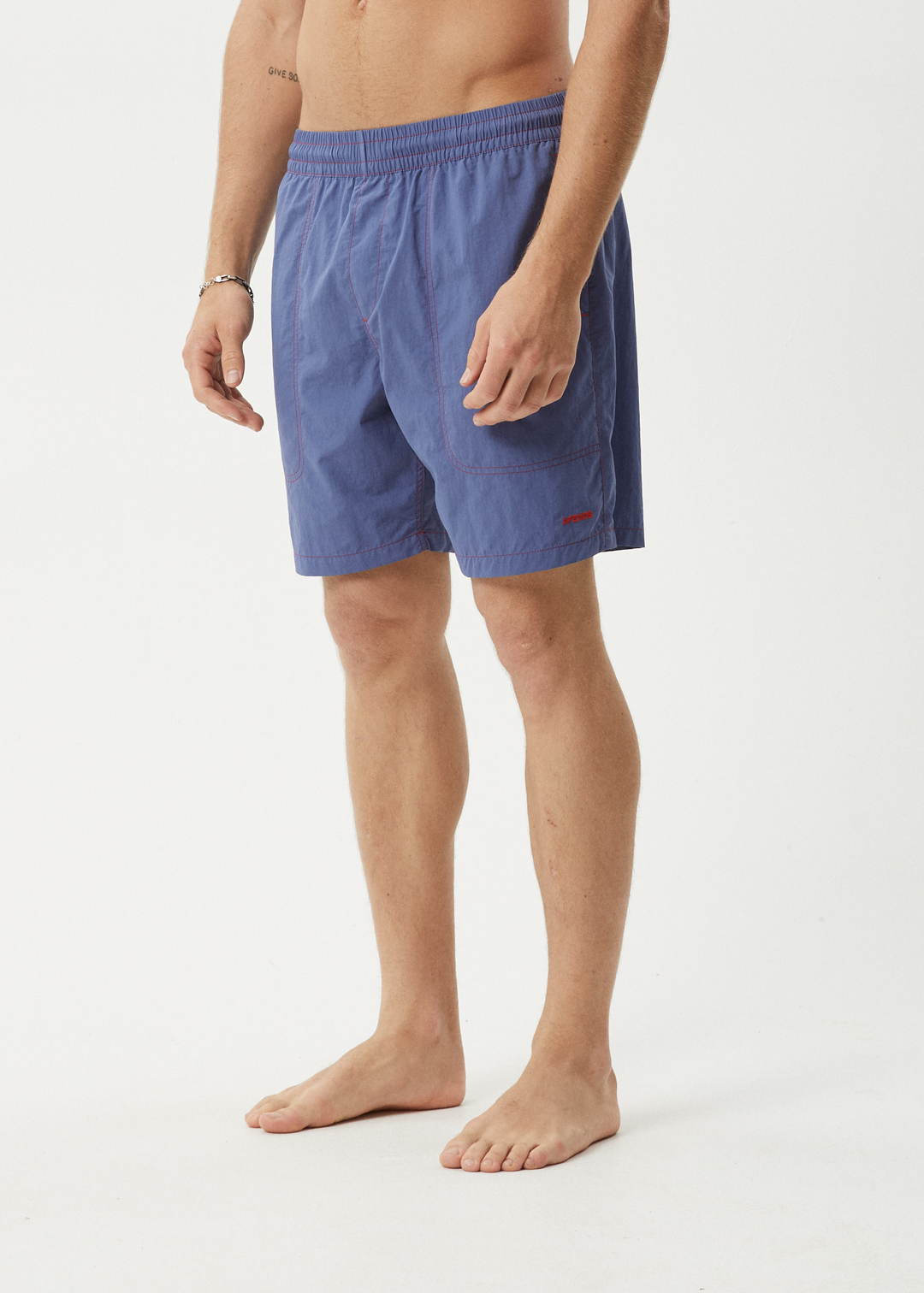 AFENDS Mens Baywatch - Swim Short 18" - Marlin 