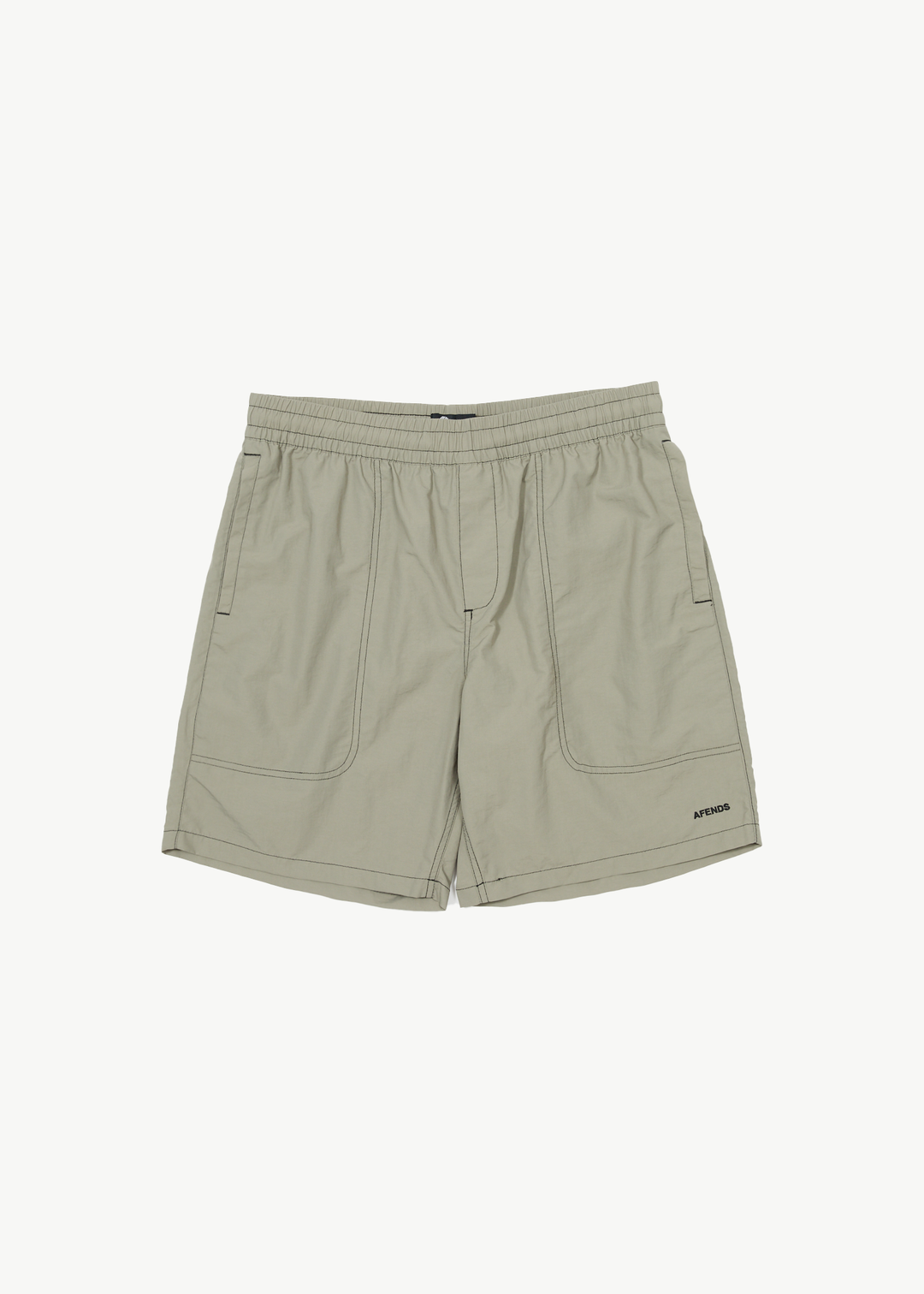 AFENDS Mens Baywatch - Swim Shorts 18" - Olive 