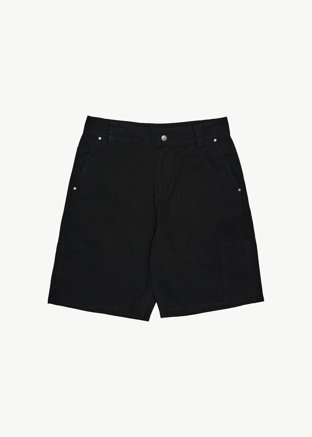 AFENDS Mens Harper - Canvas Carpenter Shorts 22" - Black 