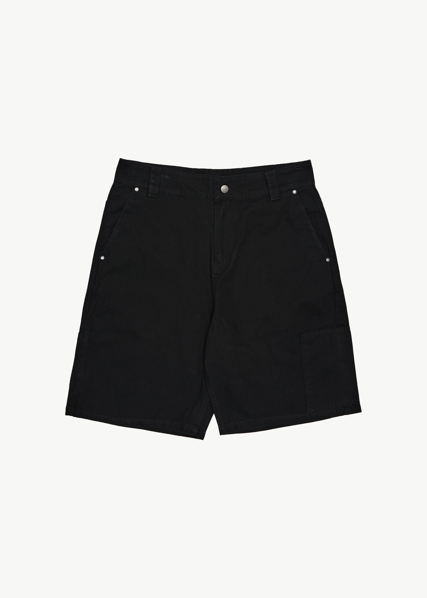 AFENDS Mens Harper - Canvas Workwear Short 22" - Black