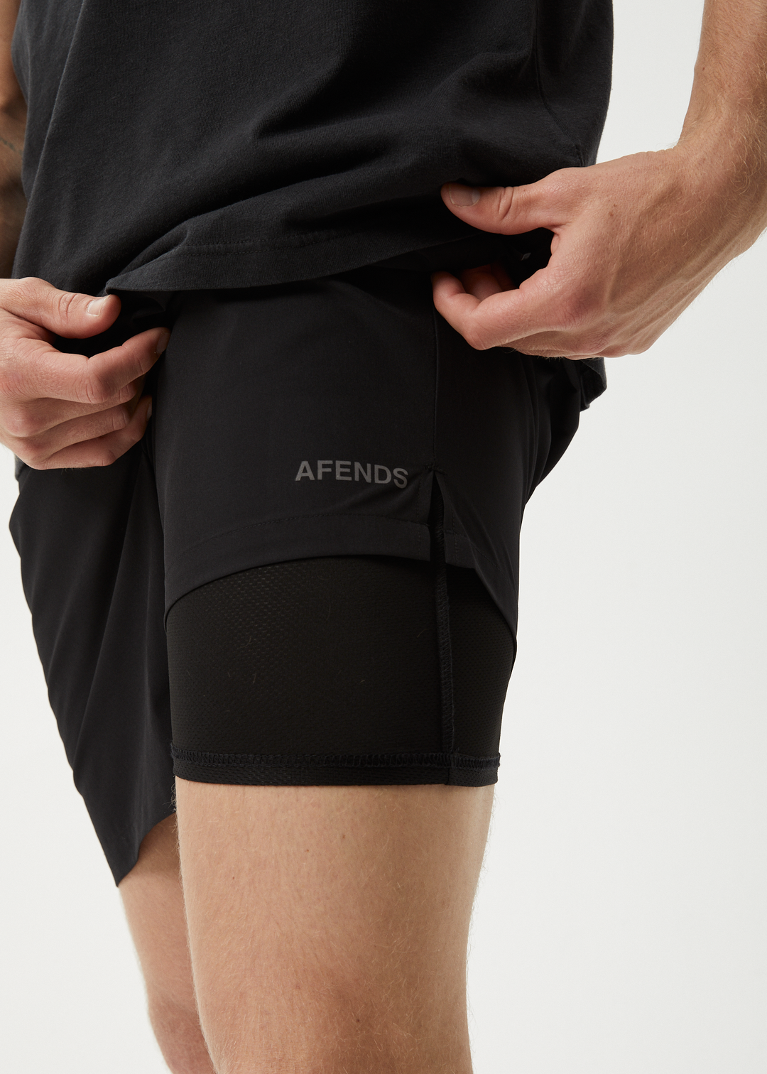 AFENDS Mens Kettle-Ish - Performance Shorts 18 Inch - Black 